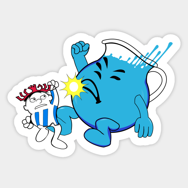 Fruit Drink Fighter - Blue Raspberry Sticker by TGprophetdesigns